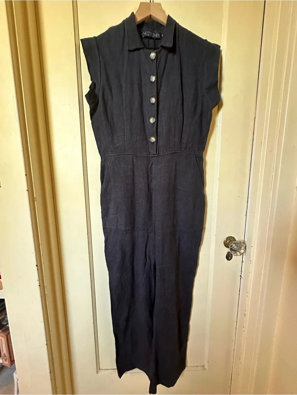 Christy Dawn Black Jumpsuit - Size L